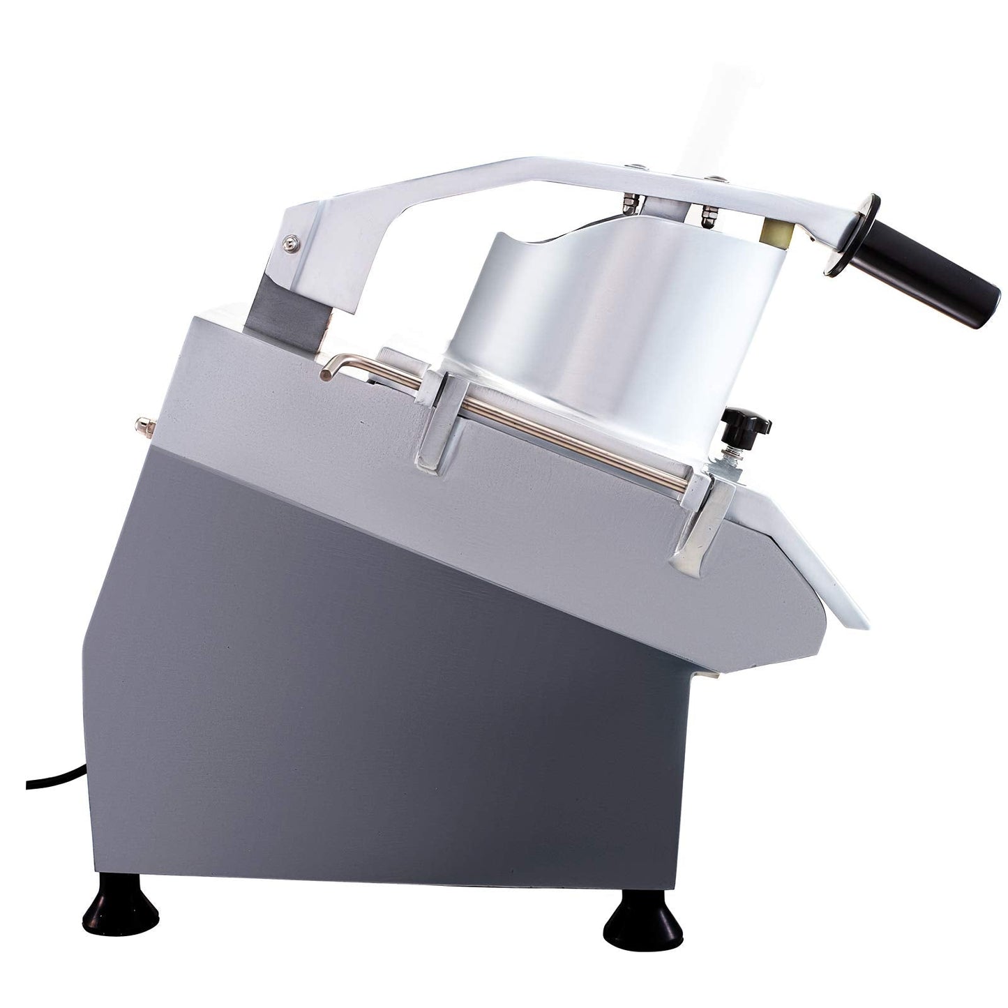 VEVOR Commercial Food Processor 2 Feeding Holes, 550W Electric Vegetable Slicer 1600 RPM, Stainless Steel Vegetable Processor Detachable 6-blades, 3mm/4mm/7mm Shred, 2mm/4mm Slice