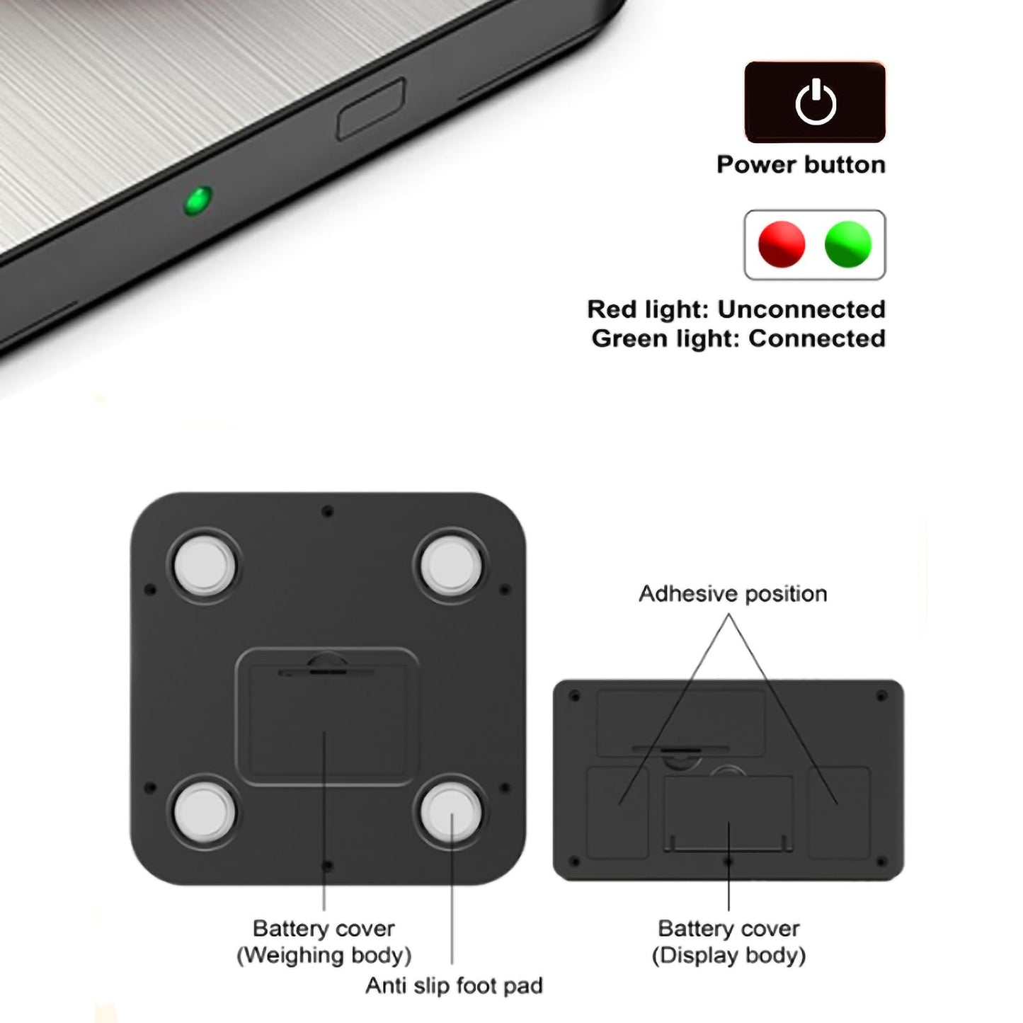 NIPNSCI MagiCling Split Smart Food Kitchen Scale – 1g Precision, 22lb/7 Units, Detachable Magnetic Display & Ultra-Slim 14mm Design for Weight Loss, Baking, Cooking, Dieting, Meal Prep
