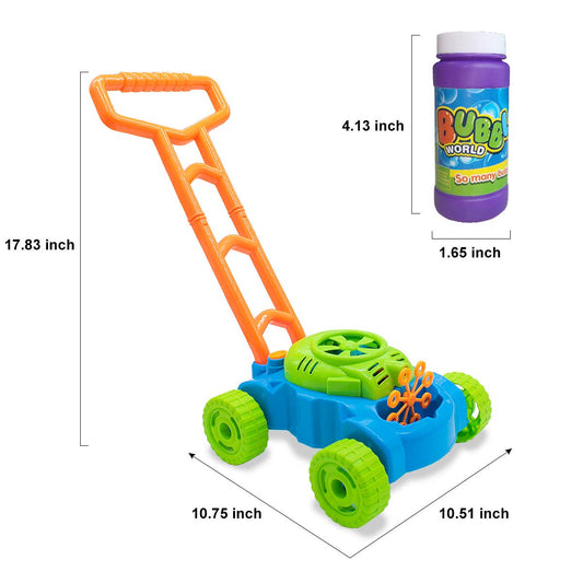 Lydaz Bubble Lawn Mower for Toddlers 1-3, Kids Bubble Machine for 1-Year-Old Boys Toy Gifts, Gardening Easter Basket Stuffers Birthday Toys, Push Summer Outdoor Toys for Preschool Baby Boys Age 1 2 3