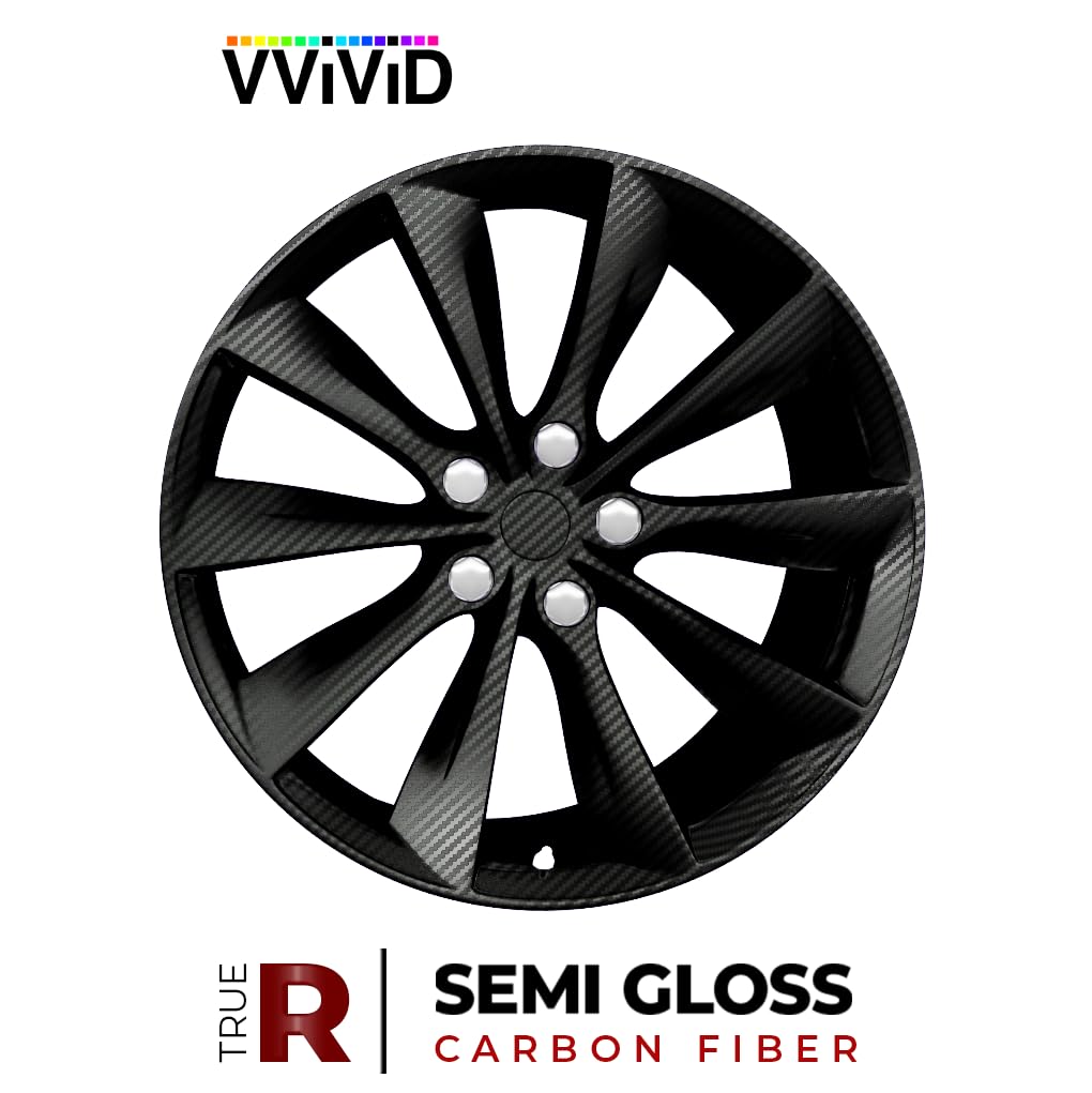 VViViD Black True R Carbon Fiber Vinyl Wrap Roll with Air Release Technology (21ft by 5ft)