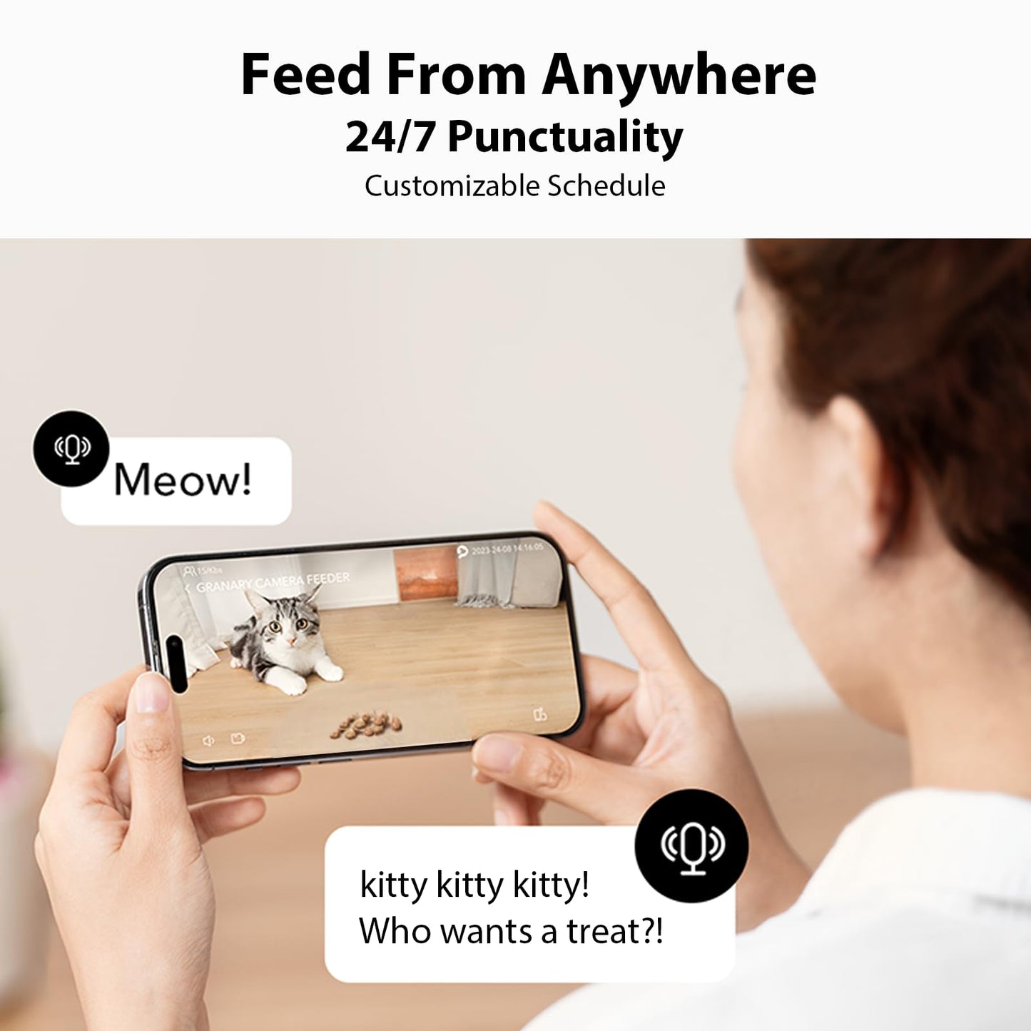 Belcore Robot Pet Camera with One-Tap Treat Dispensing | Mobile 360° Monitor, 2-Way Audio, and Smart Tracking | No Monthly Fees, Dual Cameras, Long Battery Life for Pet Care