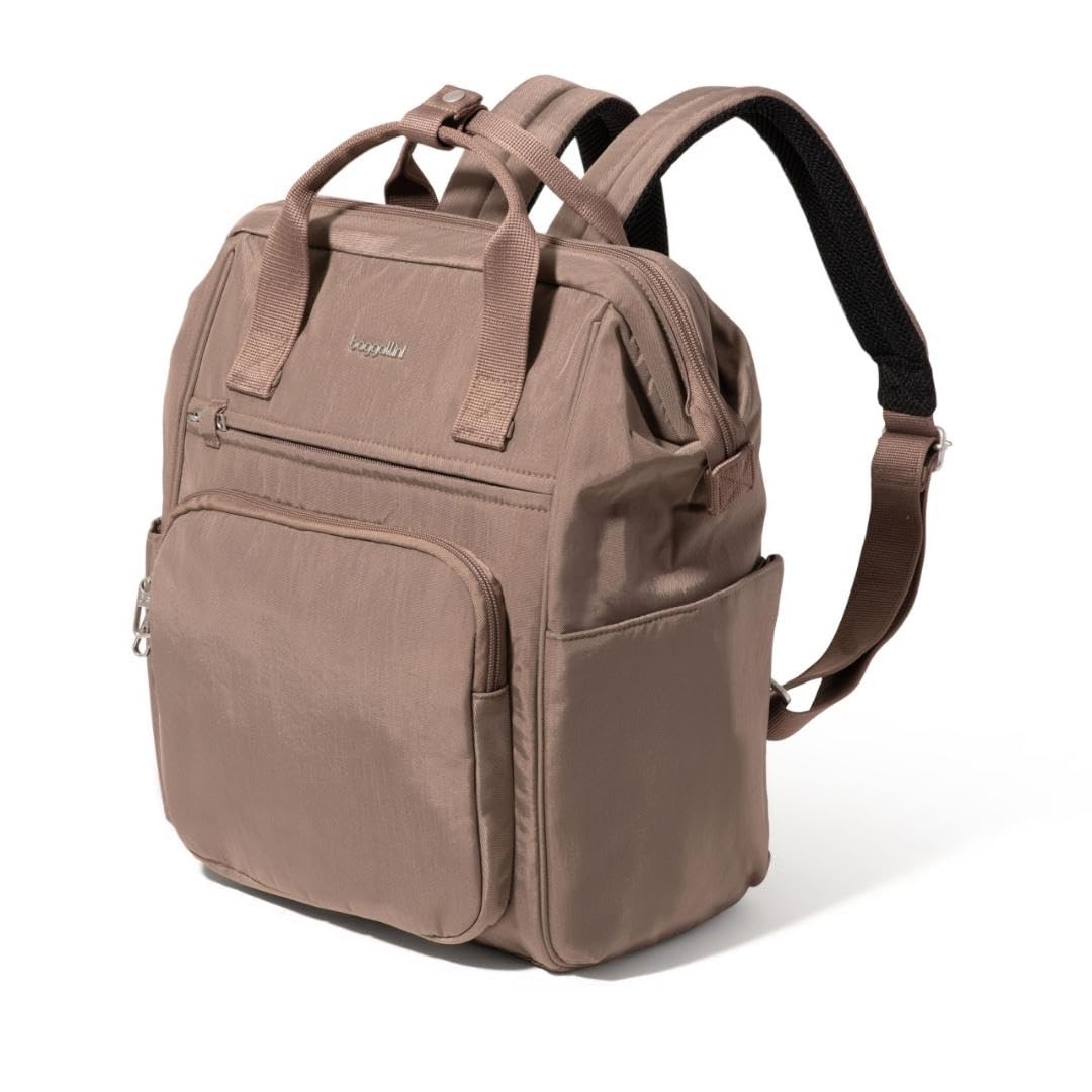 Baggallini Securtex Anti-Theft Windsor Backpack for Travel, Work & College, RFID & Locking Zipper, Up to 16" Laptop