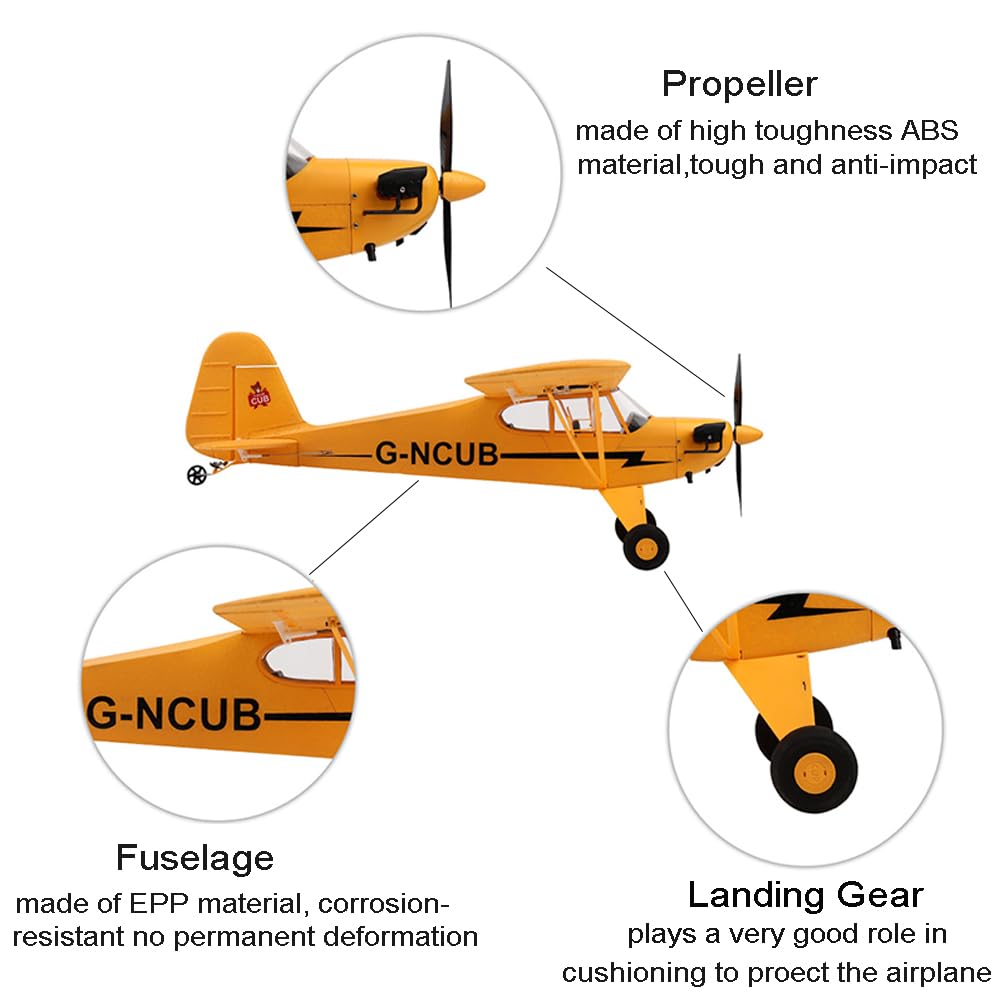 Park10 Toys 5CH RC Plane A160 J3 RC Airplanes for Adults 3D/6G Mode Brushless Stunt RC Planes 2.4GHZ RC Glider with 2 Batteries and Spare Propeller