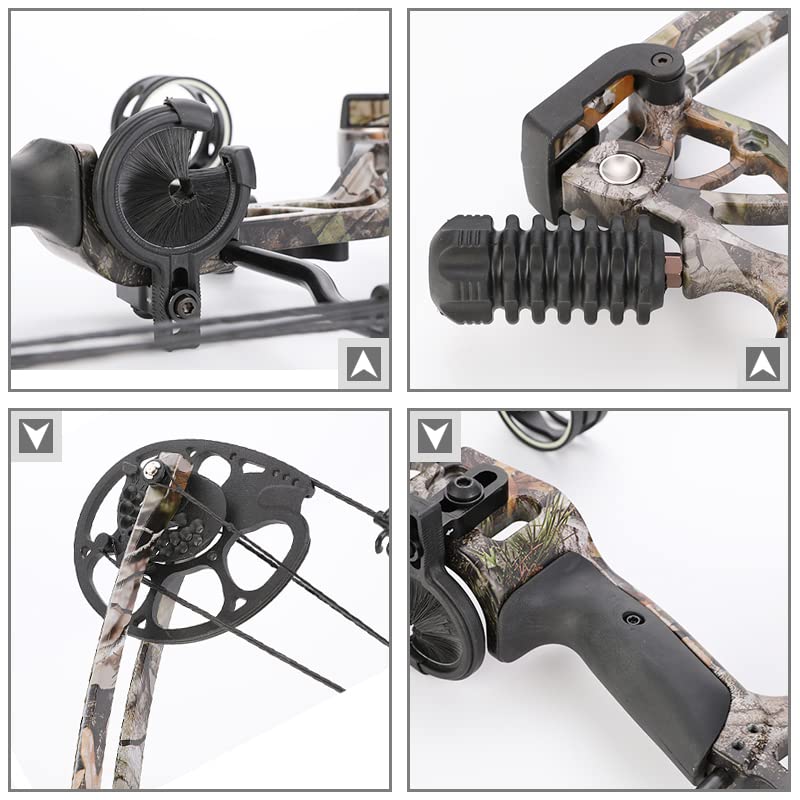 Lanneret Compound Bow and Archery Sets - Right Hand Archery Compound Bows 0-70 lbs Draw Weight Adjustable for Adults and Beginners，Hunting Bow Kit for Beginner Camouflage