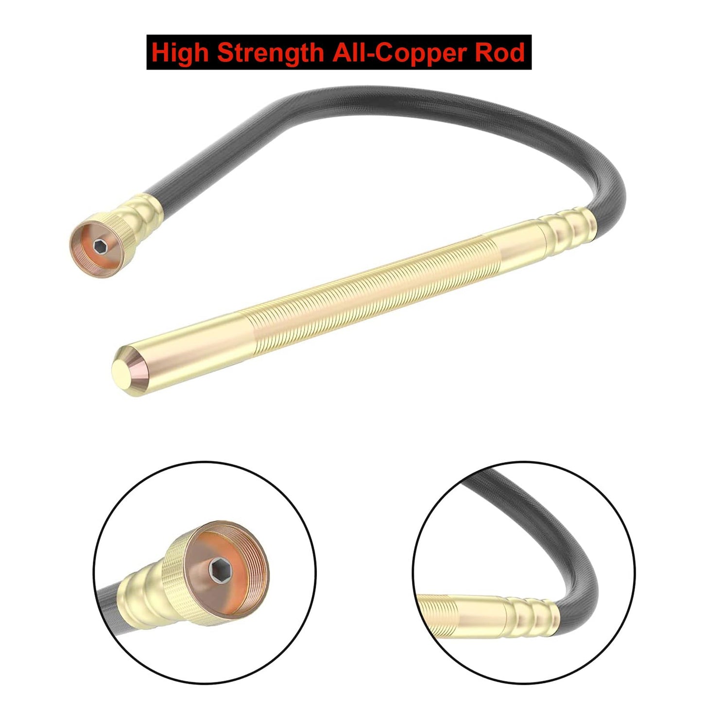 1300W Electric Concrete Vibrator, Hand Held Power Concrete Vibrators Cement Bubble Remover,13000 VPM With 4.9 Ft Long Copper Rod Concrete Tools