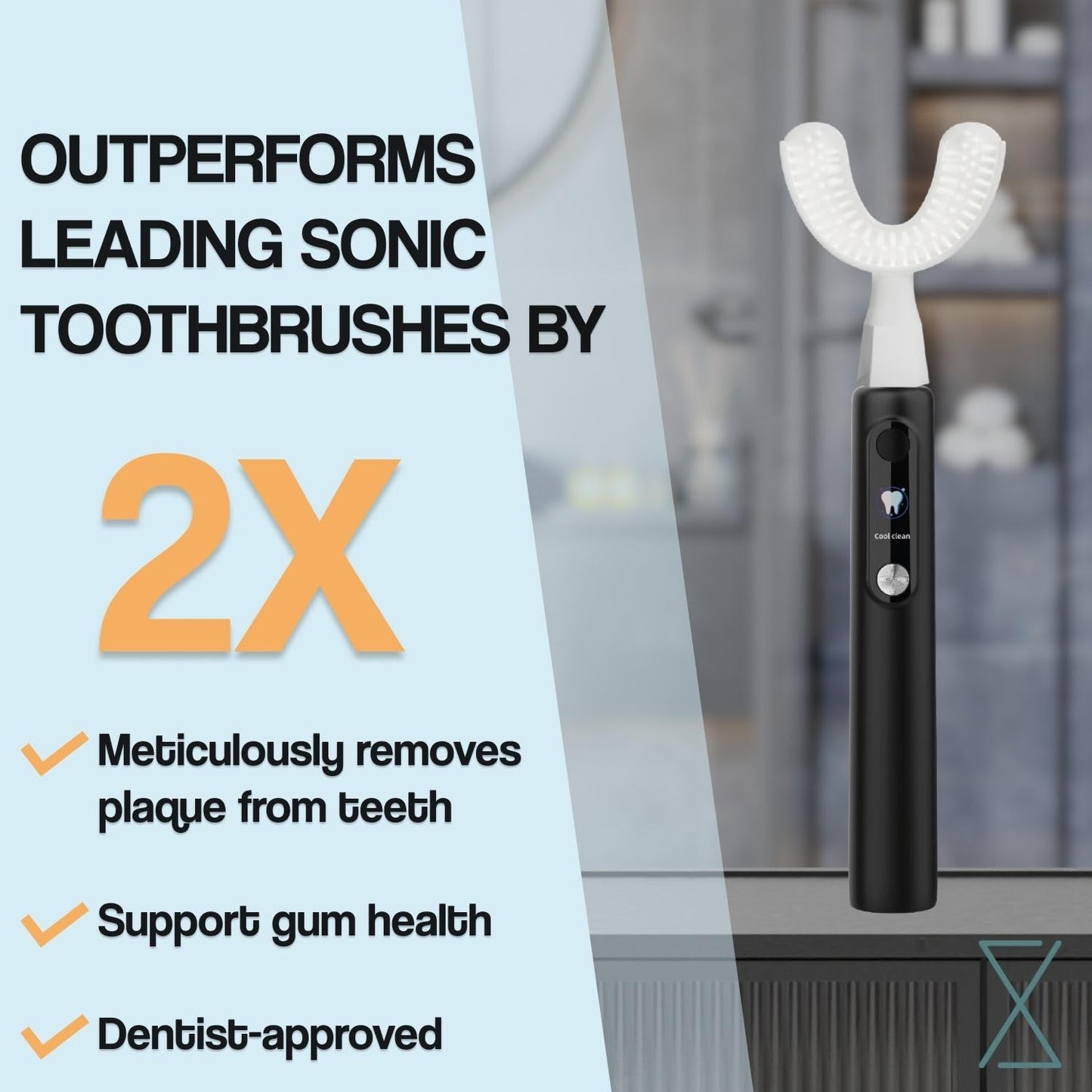 Y-Brush Ultra Premium - Sonic Toothbrush 6 Brushing Modes - 6-Month Battery with USB-C, Advanced Plaque Removal, Whitening Technology, Clinically Proven - Adult