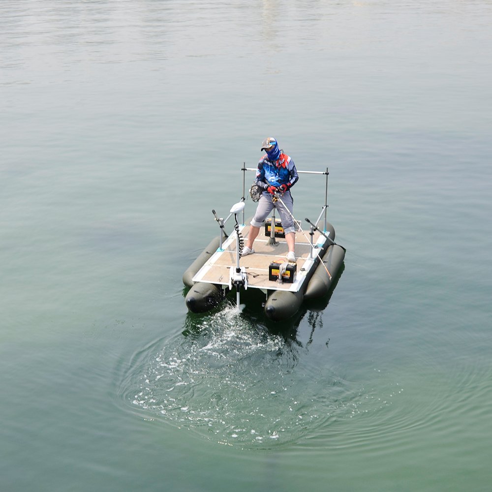 AQUOS Haswing CaymanB Electric Bow Mount 12V Saltwater & Freshwater Trolling Motor - 55lbs Thrust, 48in Shaft, with Wireless Remote & Quick Release Bracket