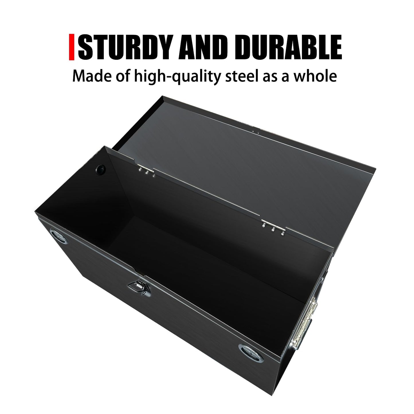 Peastorm 12V Car/RV/Marine Battery Box, Steel Battery Relocation Kit for Trailer, Boat, Trolling Motor, Kayak (Double Battery Box Black)