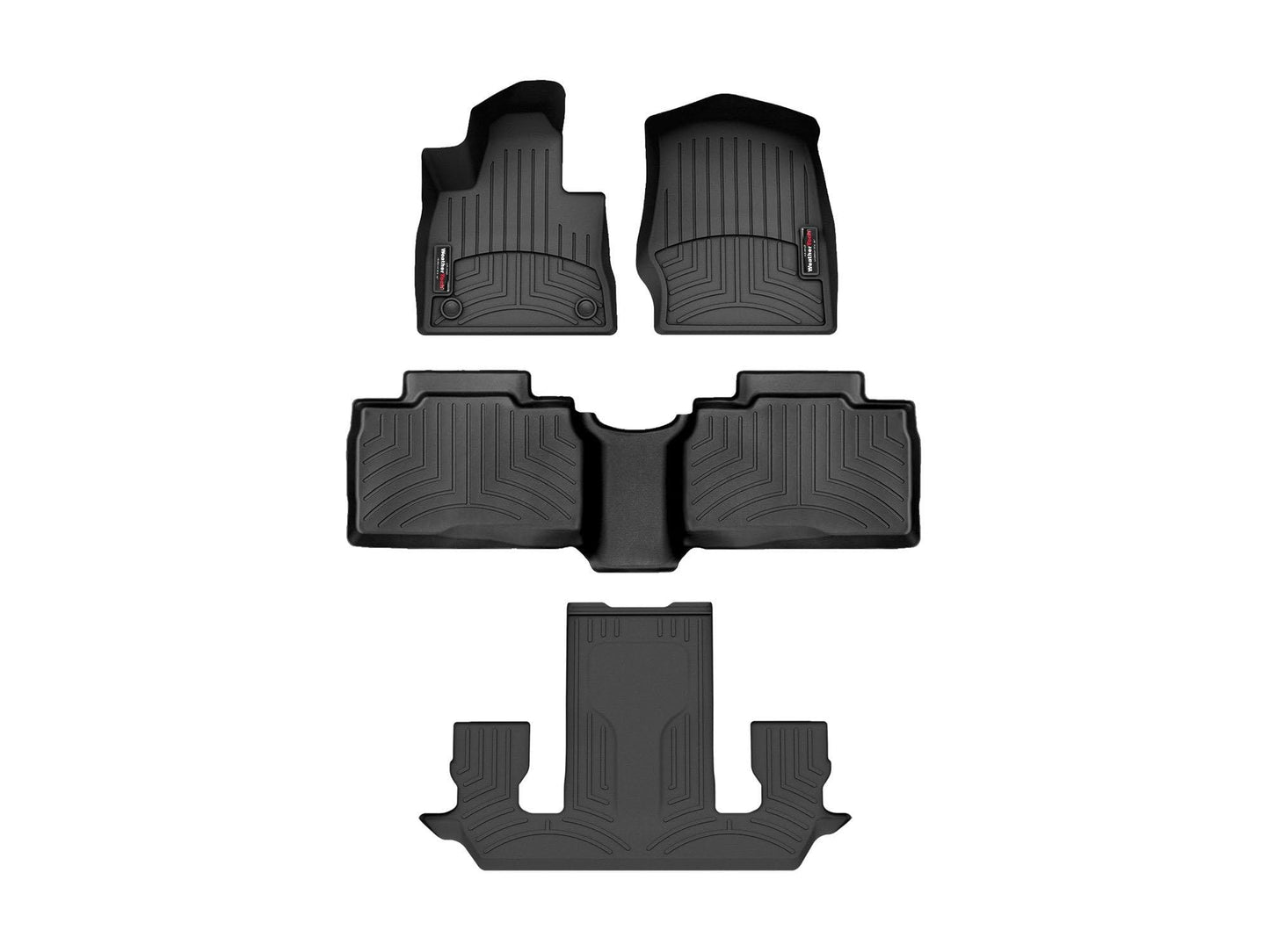 WeatherTech Custom Fit FloorLiners for Ford Explorer, Explorer ST, Explorer Hybrid - Full Set (4417161-441575-2-5), Black