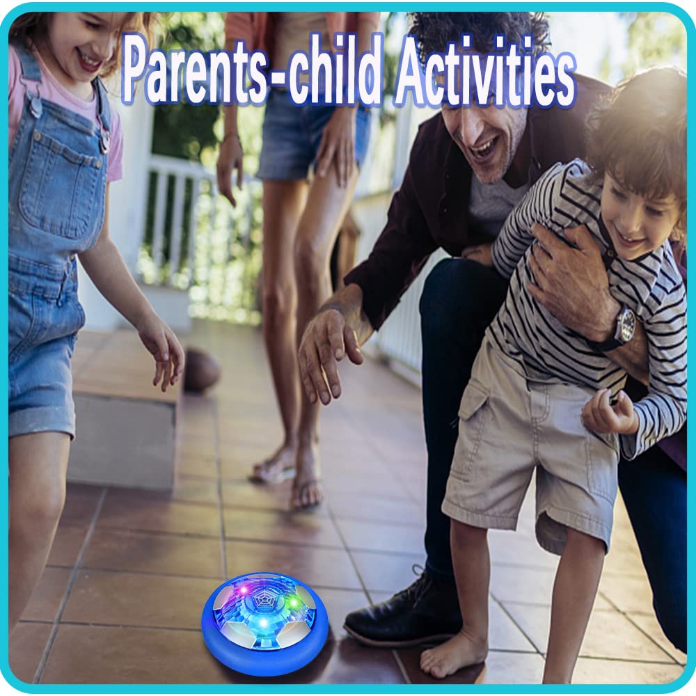 JRD&BS WINLAir Floating Hover Soccer with LED Lights - Battery Powered Football Toy with Soft Foam Bumper for Indoor/Outdoor Play, Exciting Gift for Kids & Teens Ages 3-16