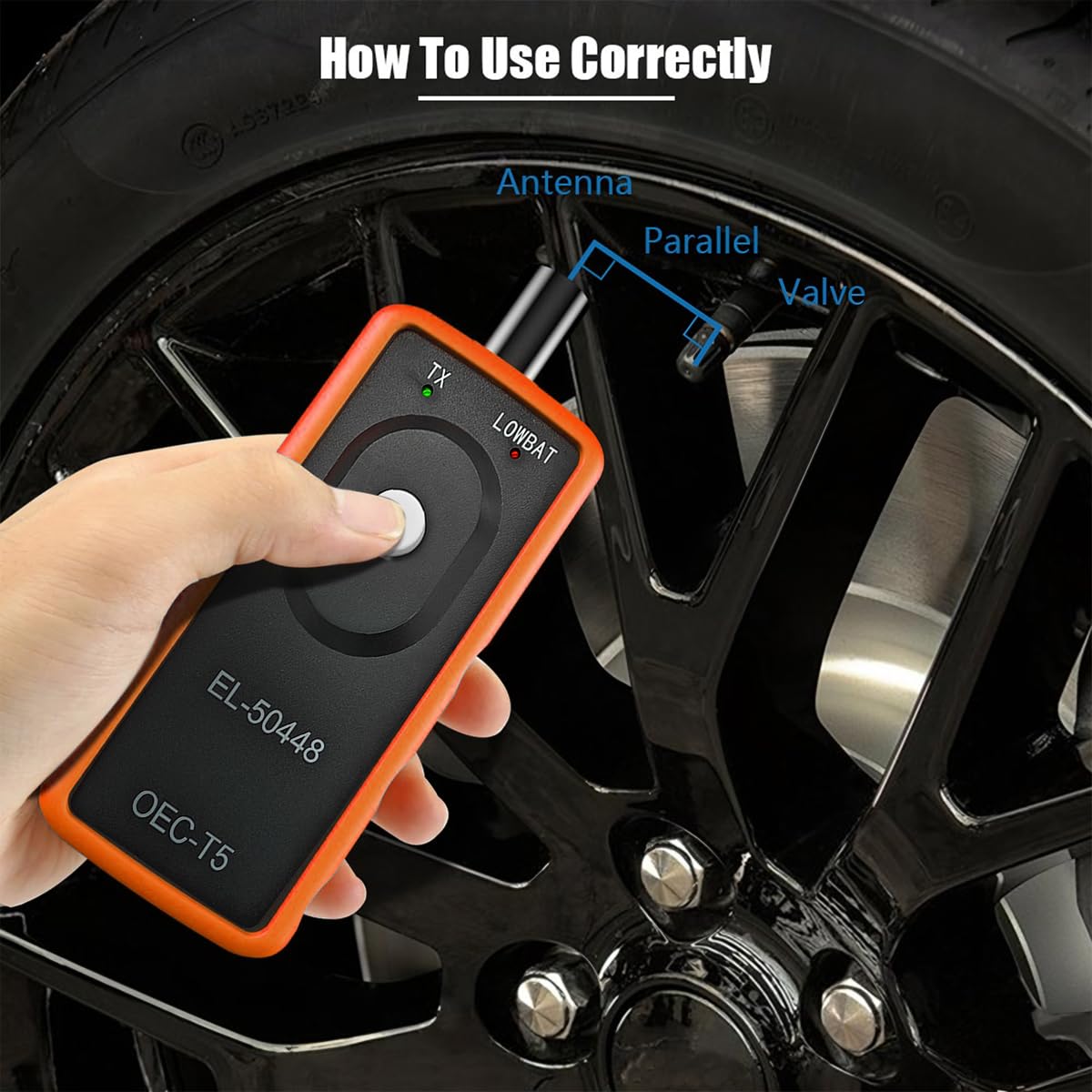 AICEL TPMS Relearn Tool for Car Tire Sensor, EL-50448 Tire Pressure Monitor Sensor Activation Reset Tool OEC-T5, System Programming Training for Buick Chevy Series Vehicles