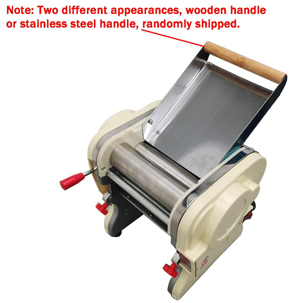 JARYANNIX Electric Pasta Press Maker, Stainless Steel Noodle Making Machine, 3mm and 9mm Wide Knife, Adjustable Width, Automatic Noodle Maker for Home Commercial 110V 550W