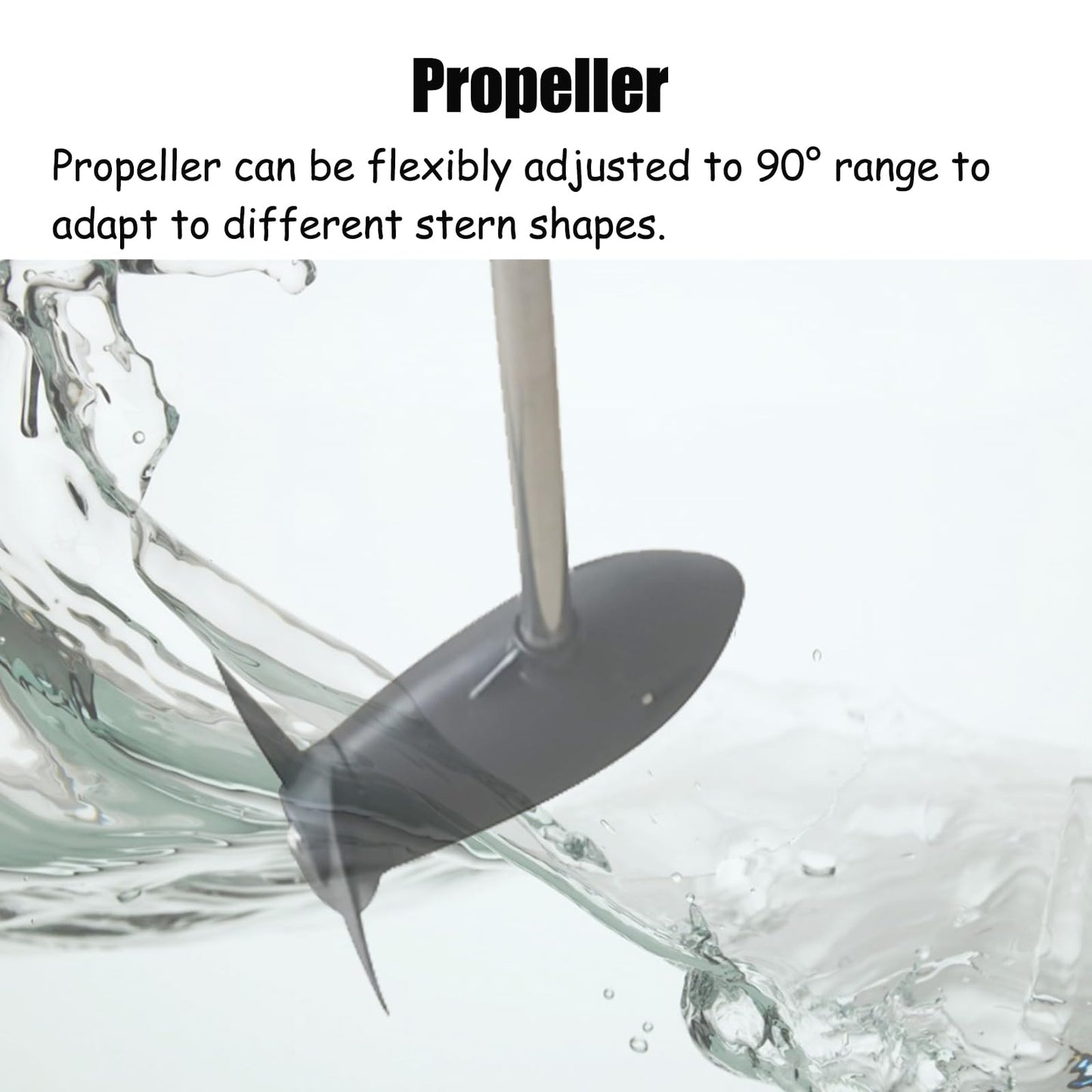INTBUYING VPM Series Thrust Electric Outboard Motor Outboard Engine 240lb Outboard Engine Saltwater 24V Electric Trolling Motor for Fishing Boat