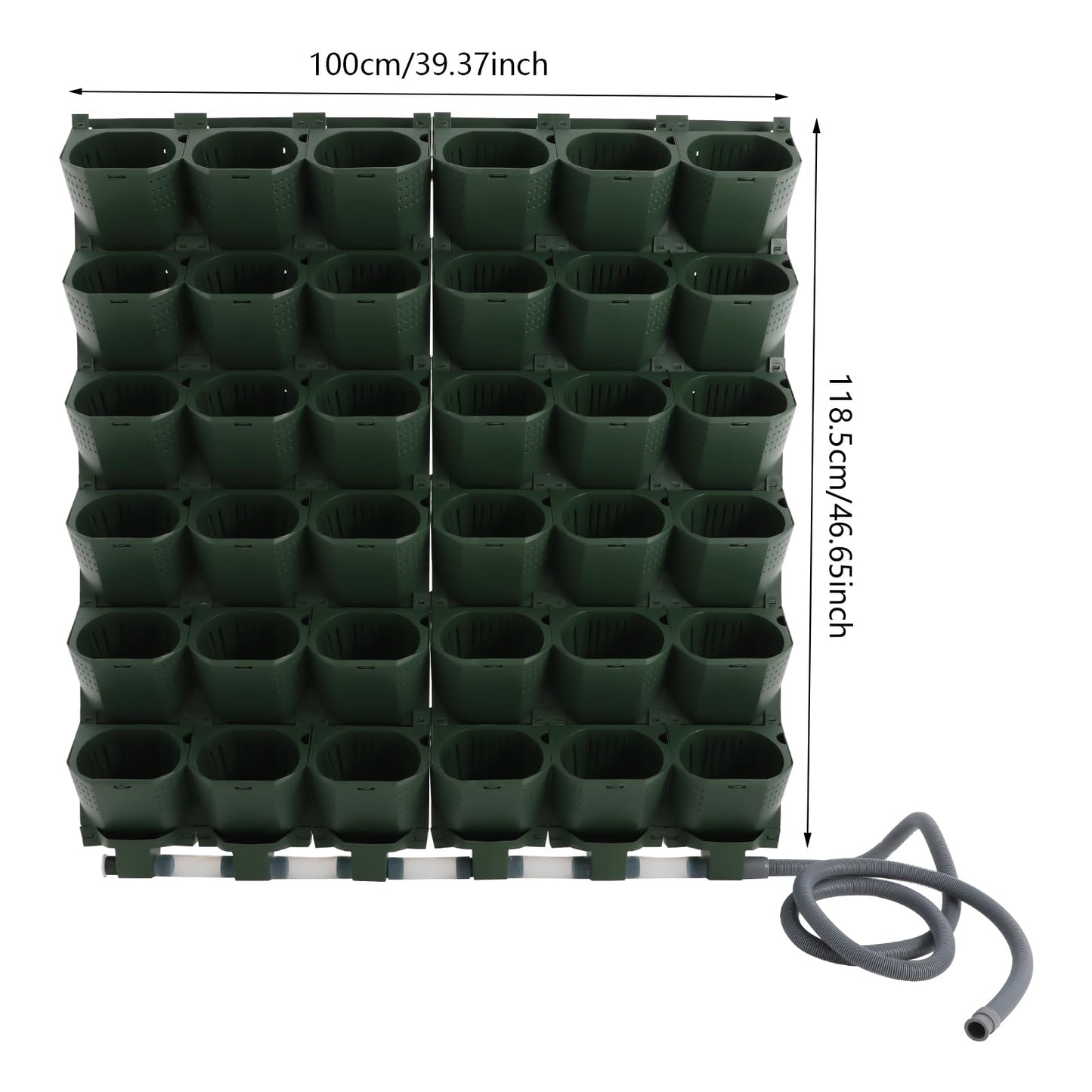 KannBeki Vertical Wall Planter,Wall-Mounted Self-Watering Planter, Wall Planter Indoor Outdoor with 36 Pockets, Programmable Water Timer, Adjustable Drip Irrigation System,Flower Pot Holder for Herbs