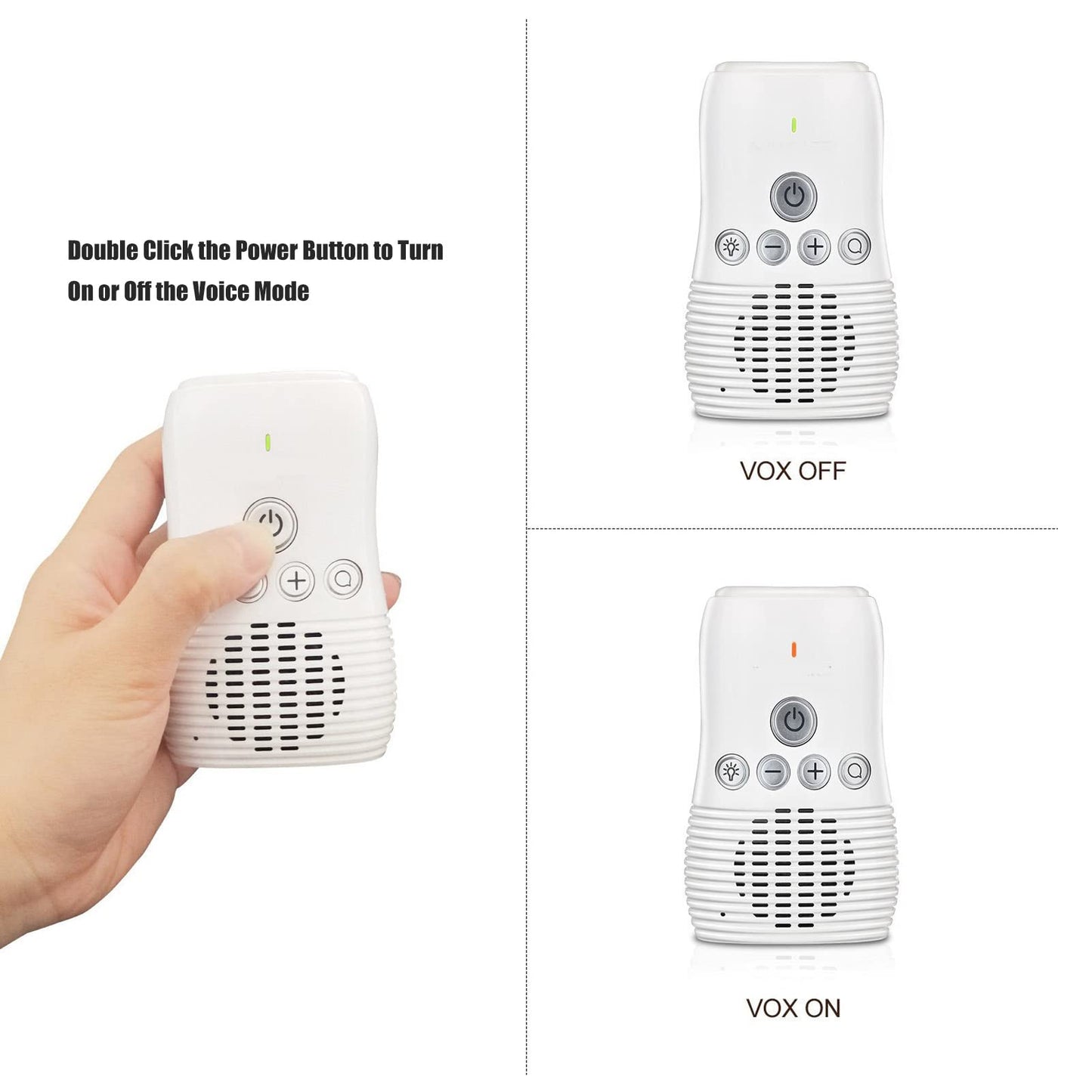 Audio Baby Monitor, 2.4G Audio Baby Monitor, Two Way Intercom Baby Care Monitor with Night Light Digital , Crystal Clear Sound, Plug & Play Sound Indicator &