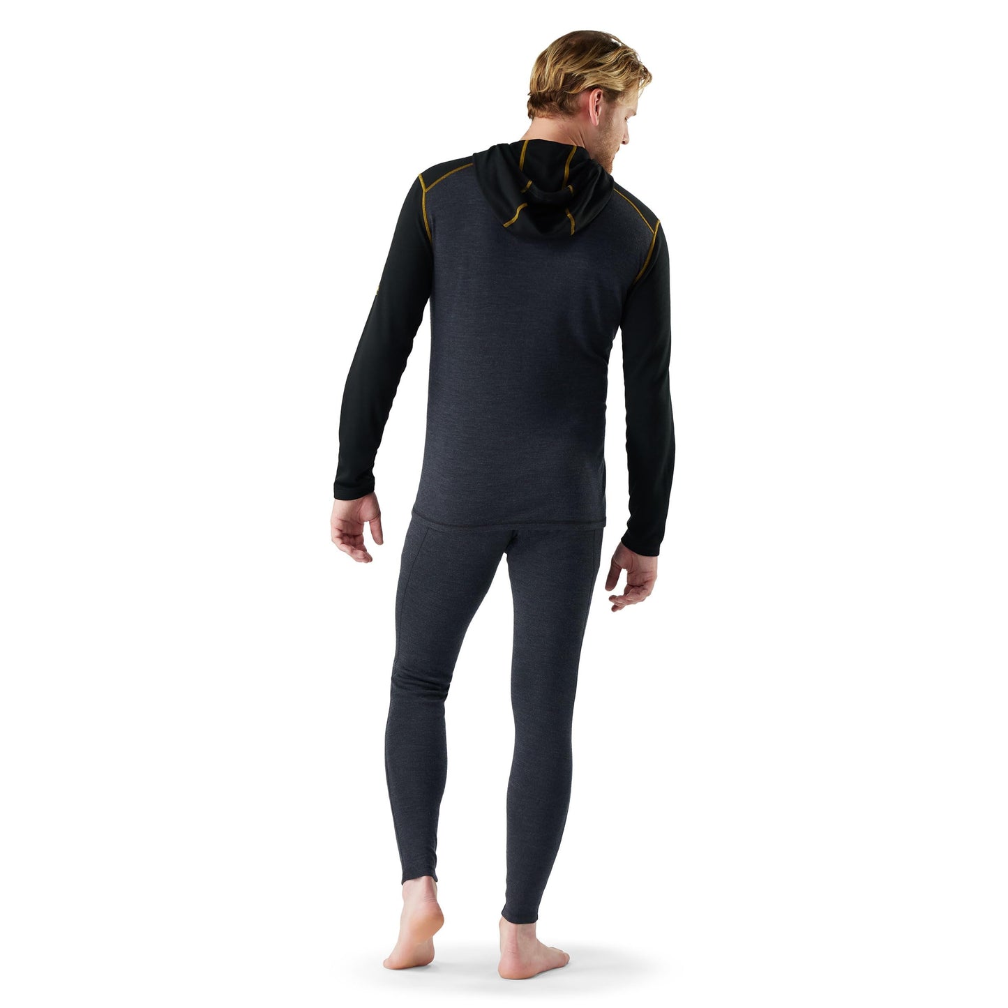 SmartWool Mens, Merino 250 Base Layer Hoodie, Charcoal/Honey Gold, Large