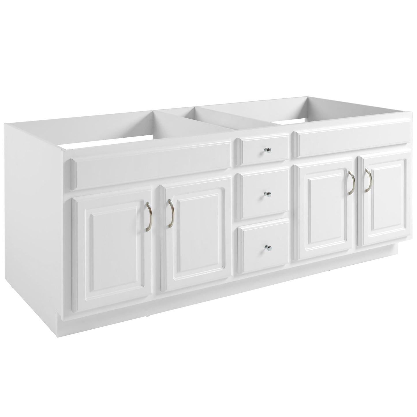 Design House Concord 72 Inch Bathroom Vanity, Ready to Assemble, Solid Wood, White – Design House, 541086