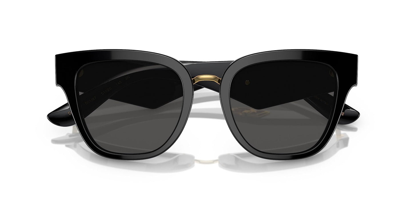 Dolce & Gabbana DG4437-501/87 Sunglasses BLACK w/DARK GREY 51mm