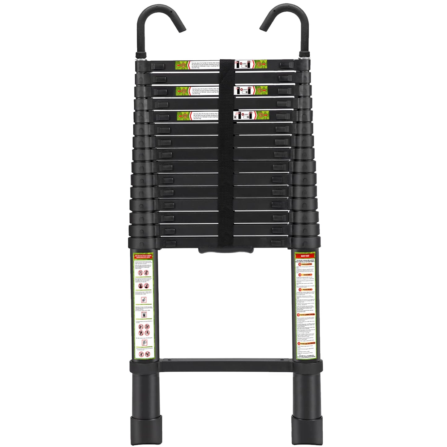 Telescopic Ladder, 20.34FT RIKADE Aluminum Telescoping Ladder with Stable Hook and Non-Slip Feet, Portable Extension Ladder for Household and Outdoor Working 330lb Capacity