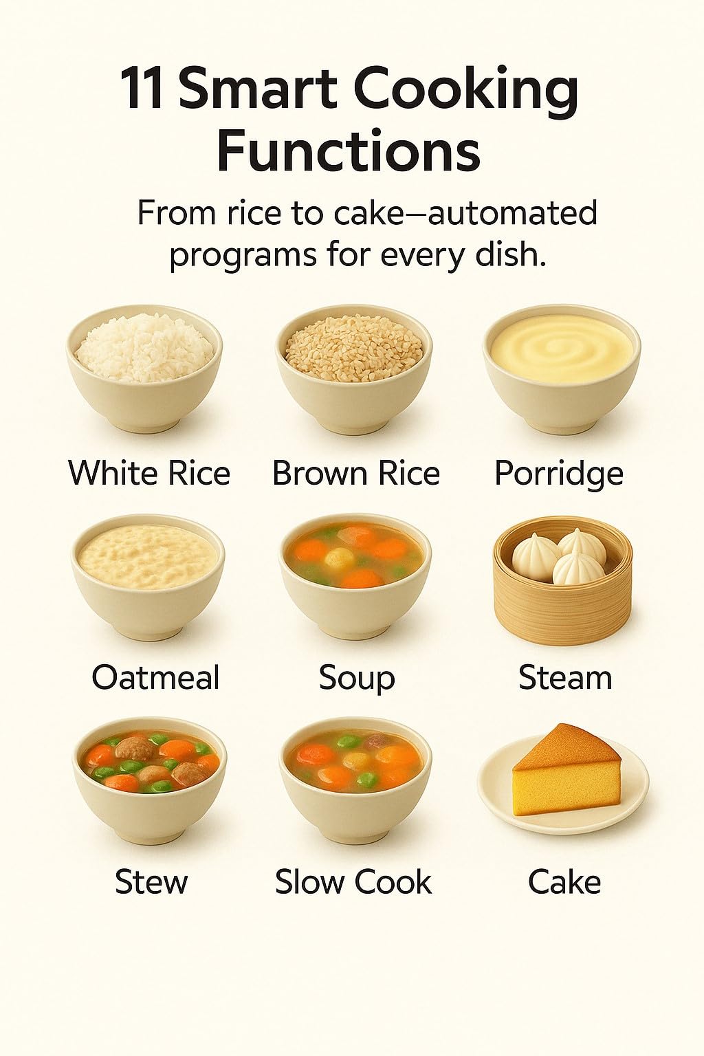 Midea Micom Rice Cooker, Digital Multi-Functional Ricer Cooker/Steamer, Brown Rice, Slow Cooker (3L/5.5Cup, Champange) MB-FS3017