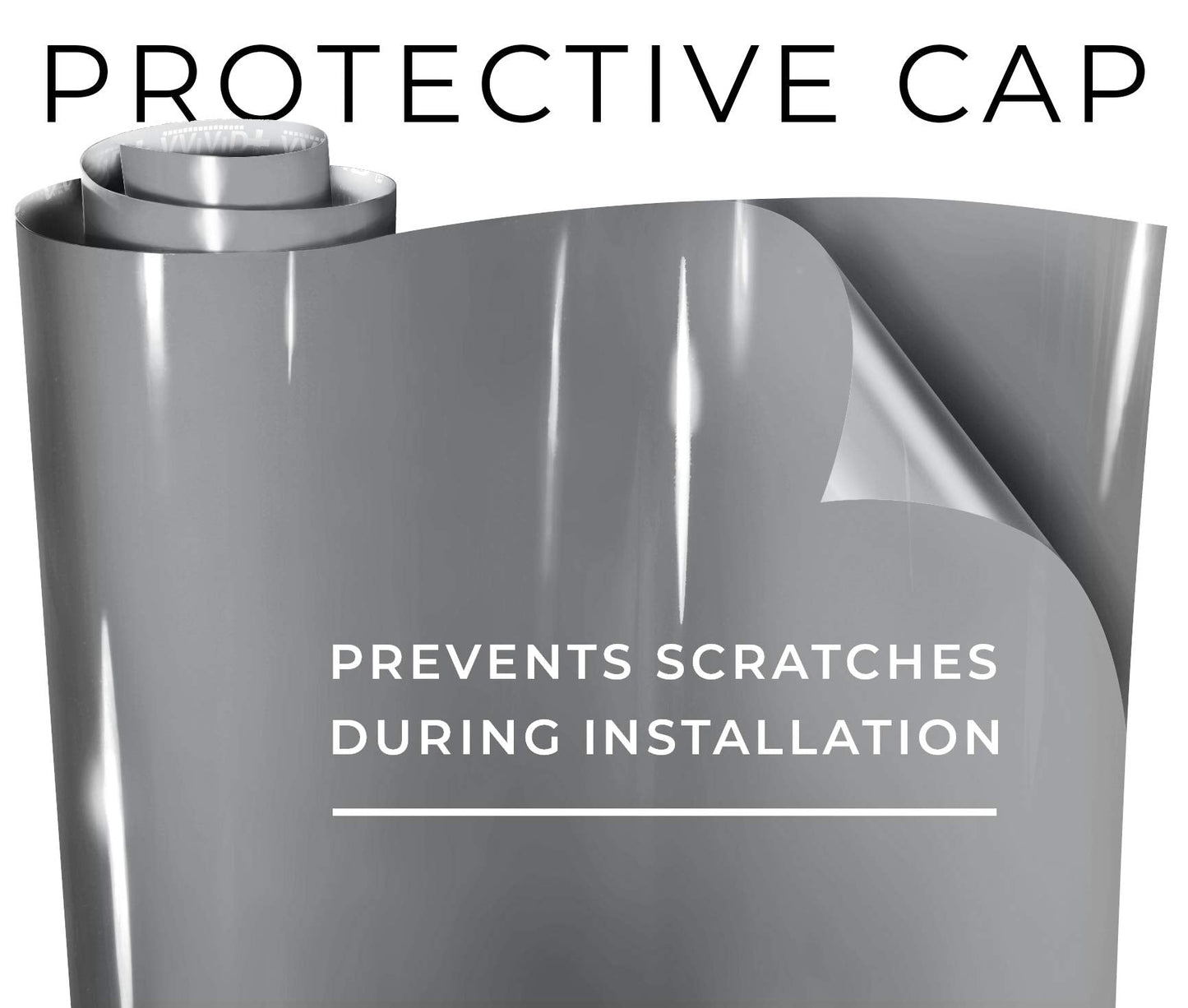 VViViD+ Ultra Gloss Nardo Dark Grey Vinyl Car Wrap Premium Paint Replacement Film Roll with Nano Air Release Technology, Stretchable Protective Cap Liner, Self Adhesive (25ft x 5ft)