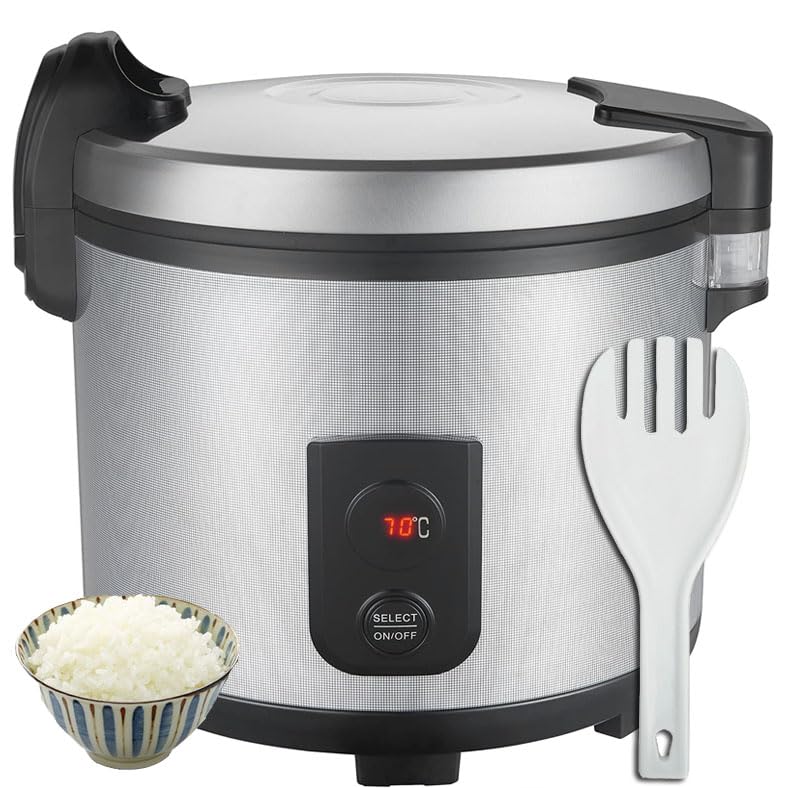 CAZACHEF Commercial Rice Warmer(Not Rice Cooker) 55 Raw/110 CUP Portable 20L Big Food Warmer / 122℉- 178℉ Adjustable Temperature/ 130W/ Non-stick Inner Pot