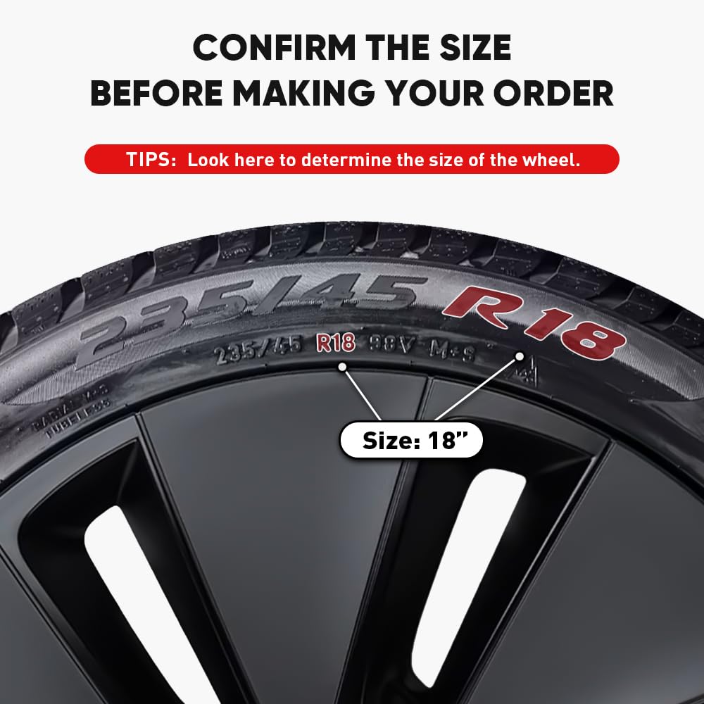 EVOOOR Automotive Alloy Wheel Rim Protector - Covering The Entire Rim of The Wheel hub - Strips for Curb Rash Prevention - Set of 4 Rim Protector Easy to Install(20'',Red)