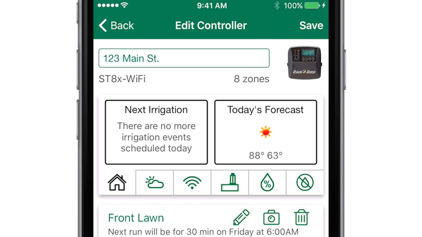 Rain Bird ST8O-2.0 Smart Indoor/Outdoor WiFi Sprinkler/Irrigation System Timer/Controller, WaterSense Certified, 8-Zone/Station, Compatible with Amazon Alexa