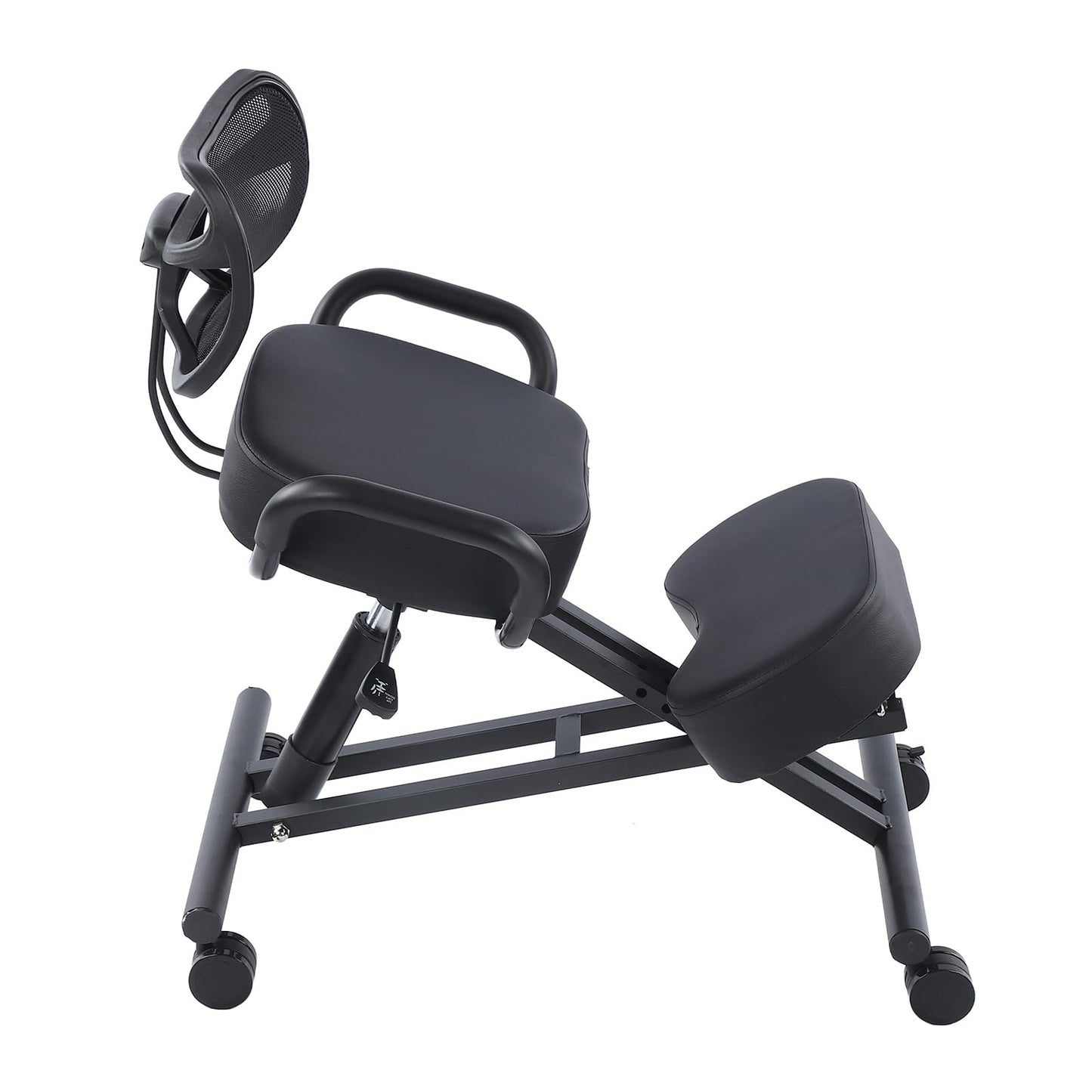Ejoyous Kneeling Chair, Pneumatic Posture Correcting Knee Stool with Cushion Height Adjustable Rolling Orthopaedic Desk Stool for Banking Meeting Room Office Home Reception