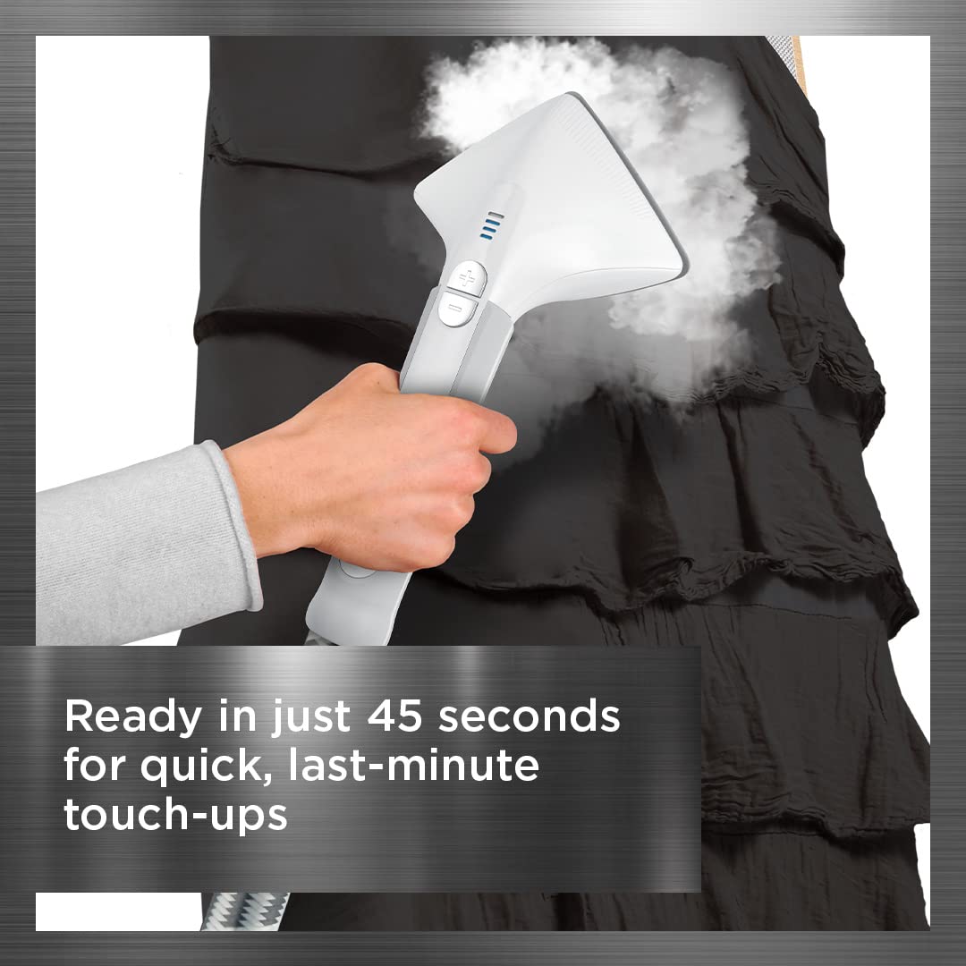 Rowenta Professional Full Size Steamer for Clothes with Screen 65 Inches 1.3 Liter Capacity 1700 Watts Ironing, Fabric Steamer, Garment Steamer, Adjustable IS8440