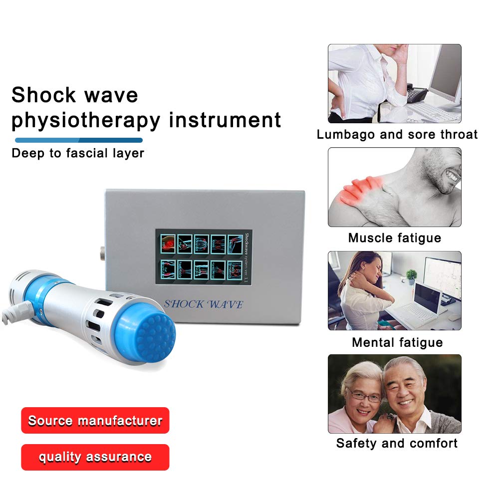 Shefmon Shockwave Therapy Machine Body Muscle Relaxation Massager Tool Shock Wave Pain Relief with 7 Heads