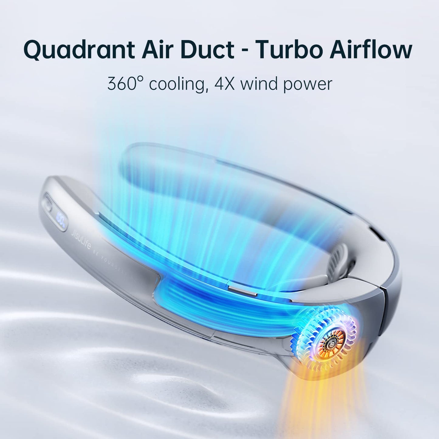 JISULIFE Portable Neck Fan Pro,Handheld Turbo Fan