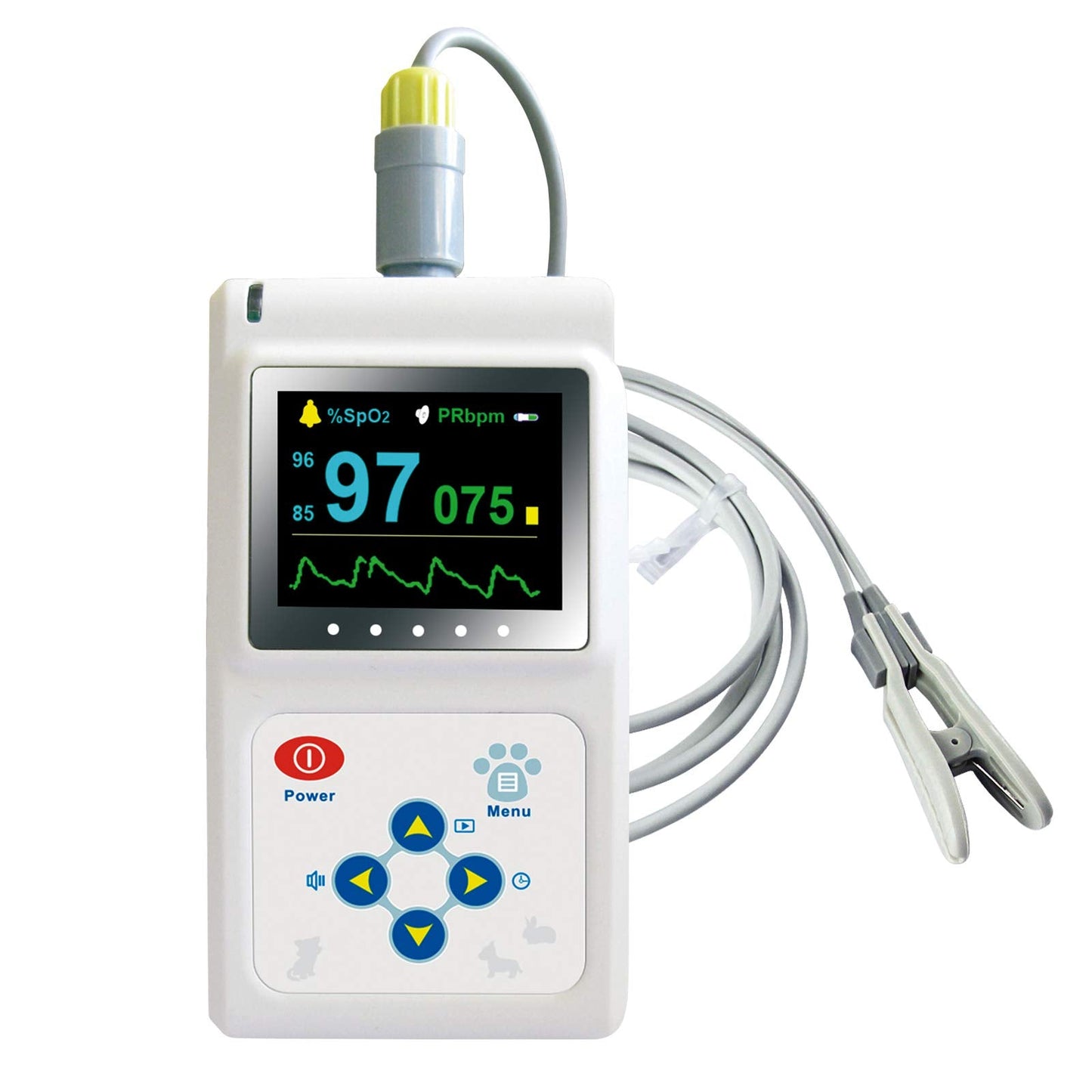 CONTEC CMS60D-VET Veterinary Pulse Oximeter Handheld Machine for Cat and Dog with Pulse Rate Tongue/ear SPO2 Probe