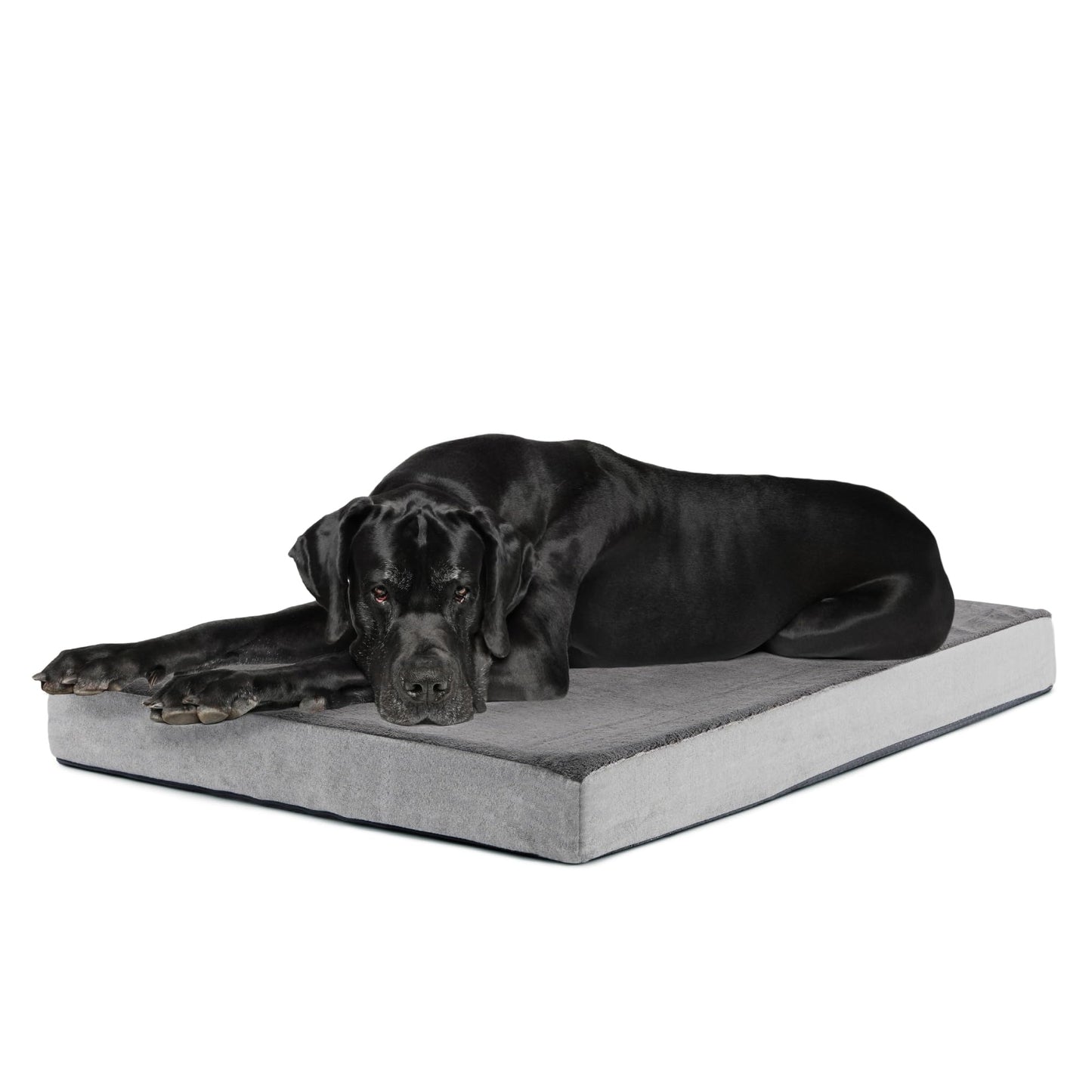 Barkbox Orthopedic Dog Bed with Memory Foam, Premium Comfort for Dogs and Puppies, Dog Bed for Joint Relief and Restful Sleep, Durable and Easy to Clean - Grey, XXL