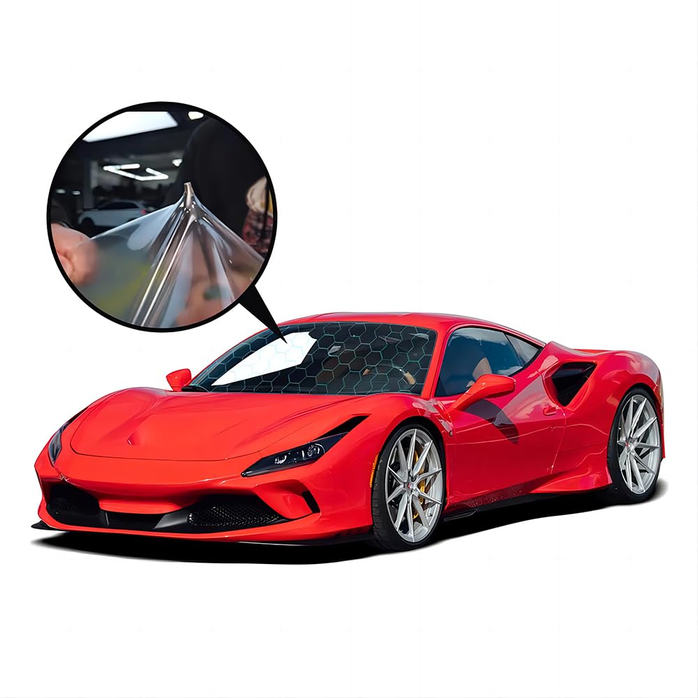 HOHOFILM Clear TPU Windshield Protection Film PPF Self Healing Scratchable & Stretchable Car Wrap Film for Front Window Glass (60"X79")