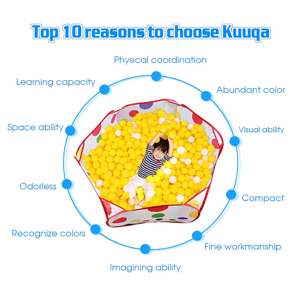 Kuuqa Ball Pit Play Tent with Basketball Hoop for Kids Toddlers Outdoor Indoor Play 4 Ft/120CM (Balls Not Included)
