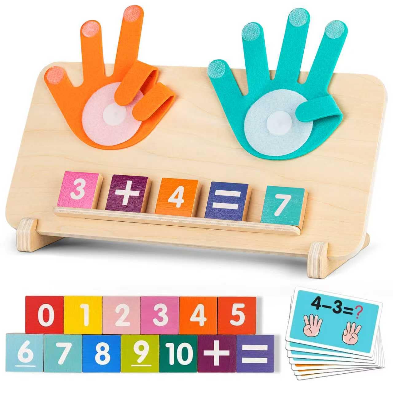 GUEETIC® Preschool Learning Toys for Toddlers 3-4, Educational Math manipulatives Number Counting Blocks for Kids, Montessori Toys for 3-5 Year Old Boys Girls Birthday Gifts