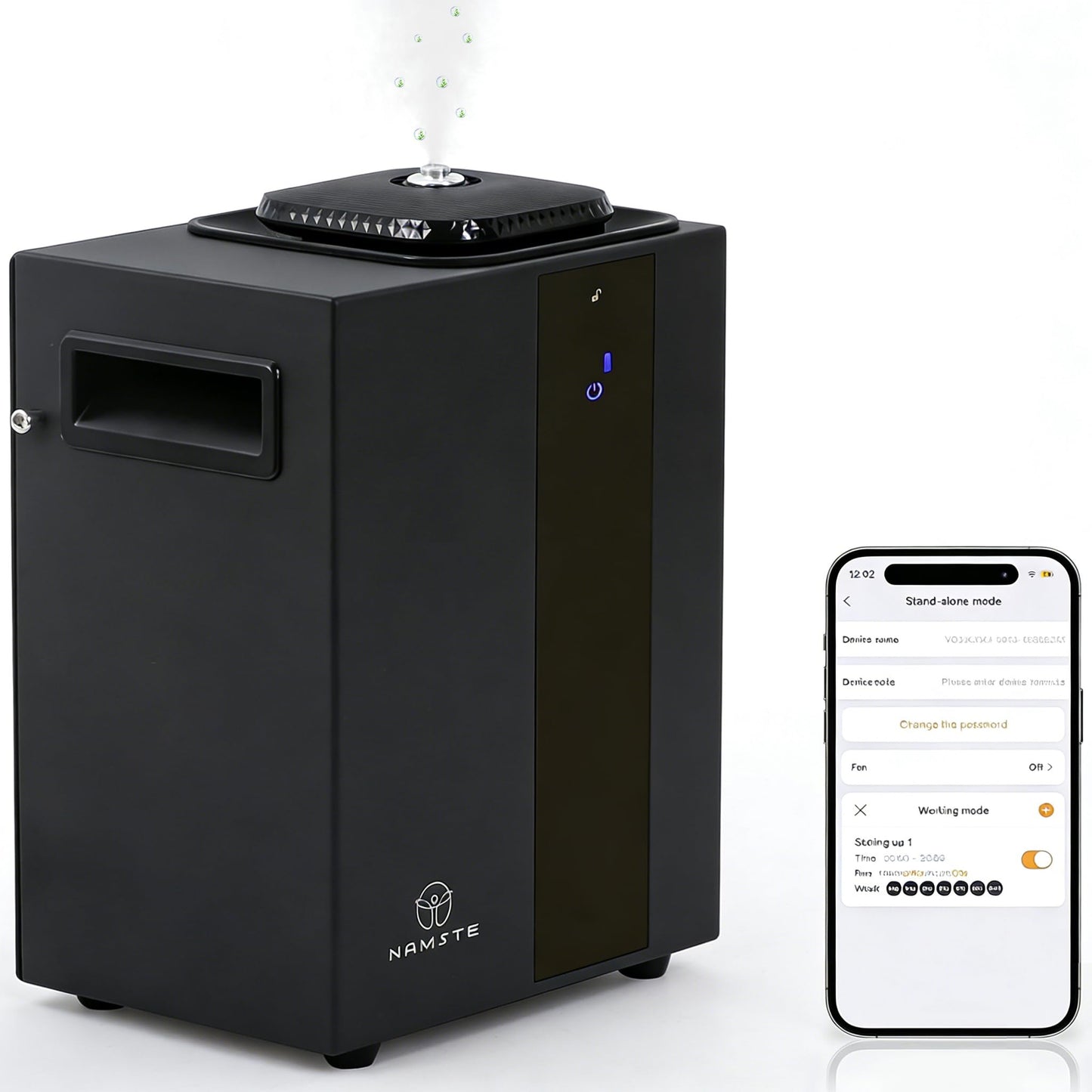 Namste Waterless Essential Oil Diffuser 4000 Sq. Ft, HVAC Scent Diffuser - 800ML Metal Aroma Diffusers with APP & Touch Control, Aromatherapy Machine Ideal Gift for Home Hotel Office Large Room