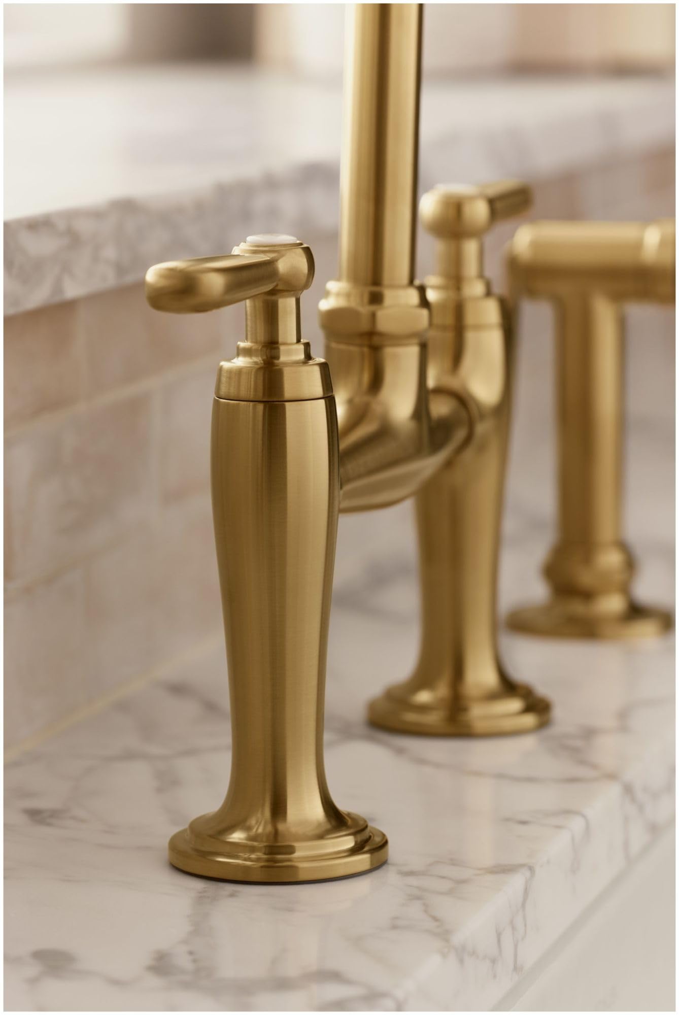 Kohler K28356-CP Edalyn by Studio McGee 1.5 GPM Widespread Bridge Kitchen Faucet - Includes Side Spray Polished Chrome
