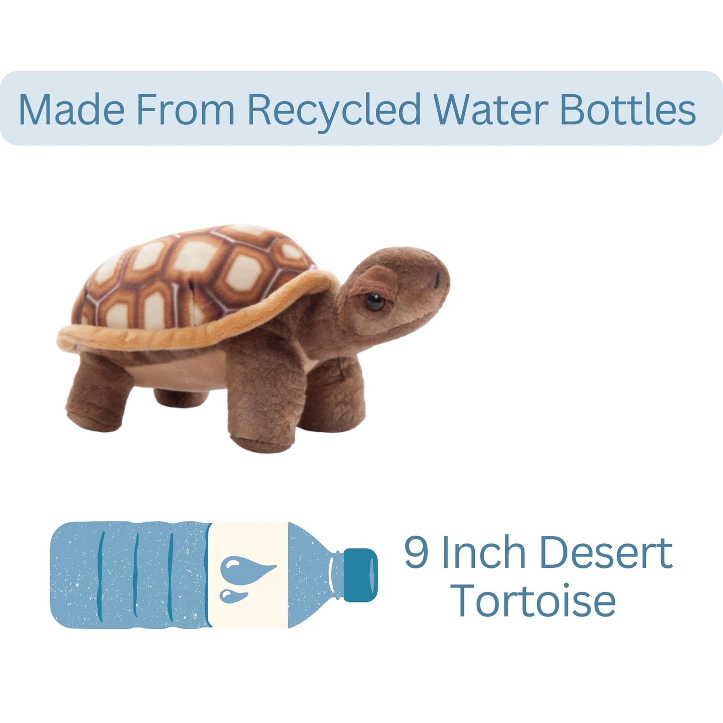 The Petting Zoo Desert Tortoise Stuffed Animal Plushie, Gifts for Kids, Wild Onez Wildlife Animals, Desert Tortoise Plush Toy 9 Inches