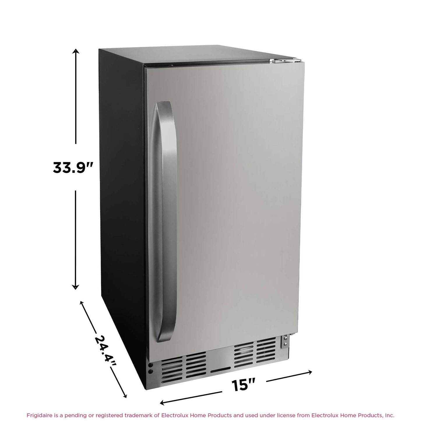 Frigidaire 3 Cu Ft Capacity built in fridge, under counter, frost free, Stainless Steel