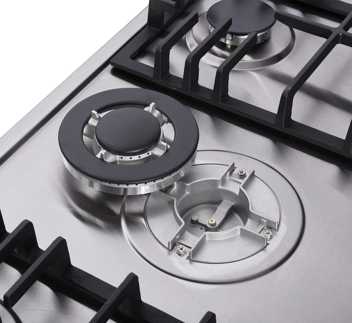 30 Inch Gas Cooktop DT57043 Built-in Stainless Steel 5 Burners Gas Stovetop LPG/NG Convertible Dual Fuel Gas Hob