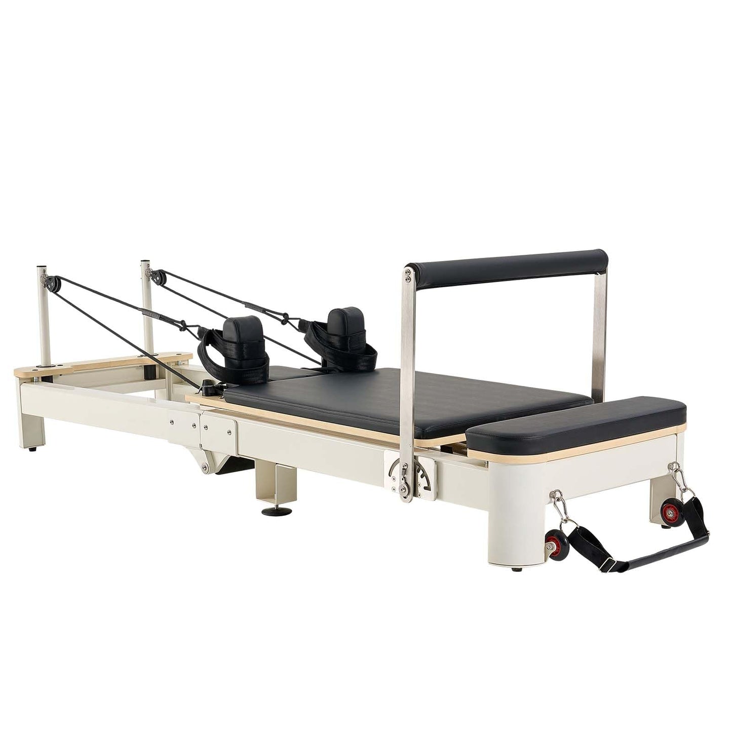 VEVOR Foldable Pilates Reformer Machine, Reformer Set with Sitting Box, Pilates Bed with Dual Resistance- Spring & Cord, for Advanced Users & Beginners Home Gym Studio, Up to 400 LBS