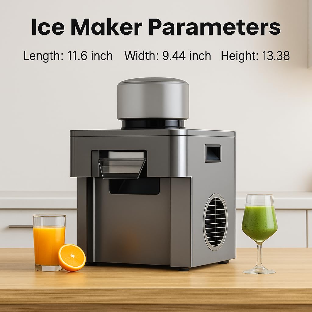 ICEMAGE Shaved Ice Machine, 60s Fast Slushie & Snow Cone Maker for Home, No Pre-Freezing, 15 Textures, All-Drink Compatible, 50dB Quiet, One-Touch Self-Cleaning, Compact for Parties & RVs