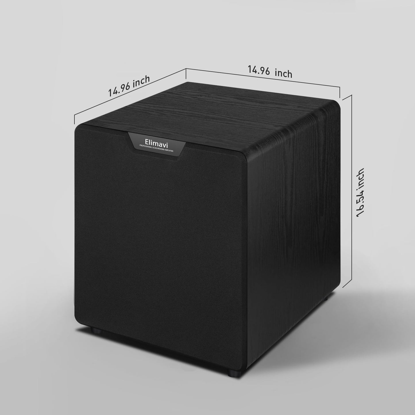 Elimavi Front Firing Powered Subwoofer - 400W Deep Bass Home Theater Sub for Large Rooms - 12" Copper Driver, MDF Enclosure w/Aluminum Radiator - Connect Extra Sub via Subwoofer Out