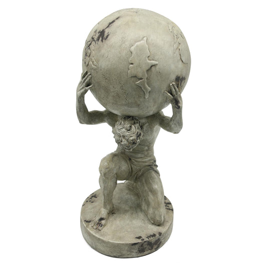 Lukitas Atlas Holding Up World Statue and Sculpture, Lifting The Earth Figurine Decor, Creative Ornament for Home Office Living Room, Resin 11.5''
