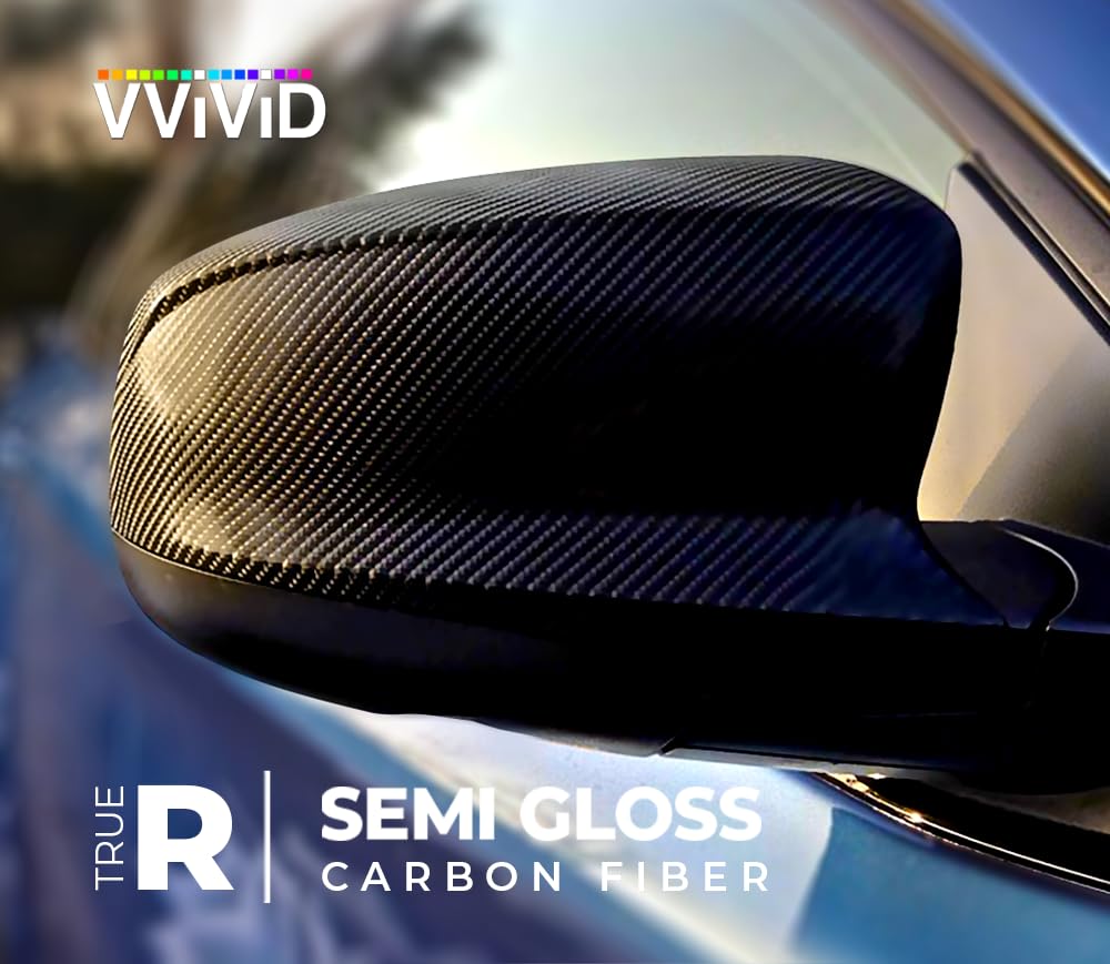 VViViD Black True R Carbon Fiber Vinyl Wrap Roll with Air Release Technology (21ft by 5ft)