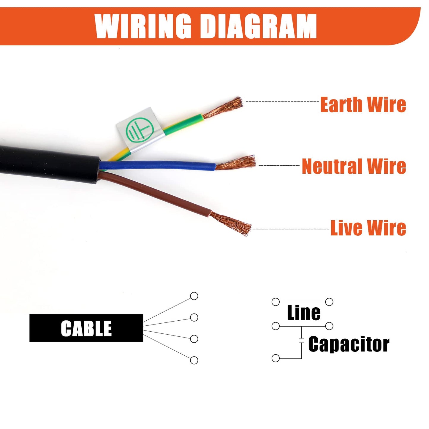 TOAUTO Concrete Vibrator Vibration Motor 30W Single Phase AC 110V 3600rpm Aluminum Alloy Case Vibrating Motor for Shaker Table