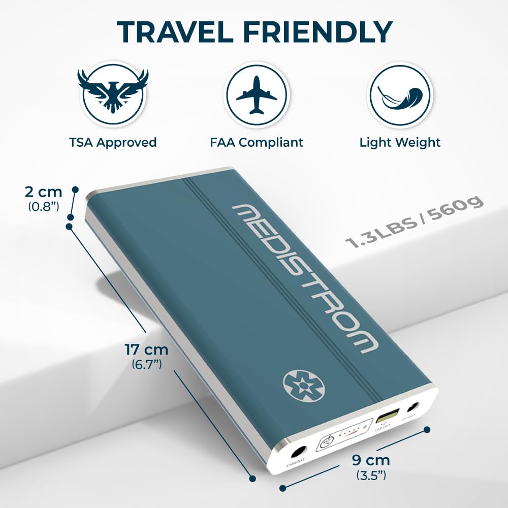 Bundle: Medistrom Pilot 24 Lite with 3 Pack Travel CPAP Wipes - 95Wh CPAP Battery Backup Power Supply for CPAP Machine - Camping Power Bank - Lightweight Portable Battery - TSA Approved CPAP Battery