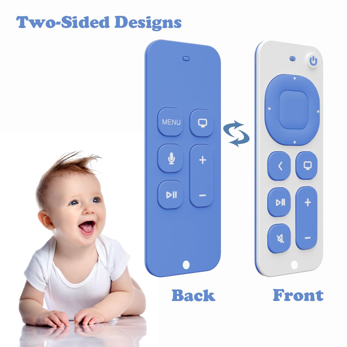 Silicone Baby Teething Toy, Small Remote Control Shape for Little Hand, Soft Chew Toy, Teether Sensory Toy for 3 Months+ Toddlers